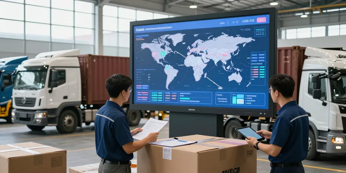 Ocargo Transport Dortmund: Effiziente Logistiklösung mit dem Team in modernen Transportzentrum.