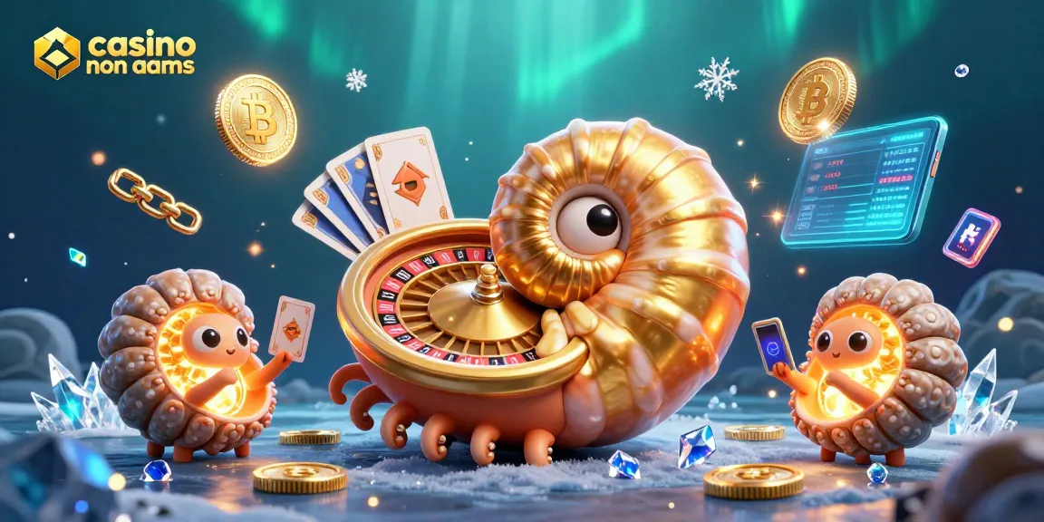 Giocando ai casinò non AAMS con un calamaro gigante e monete di criptovaluta luminescenti.