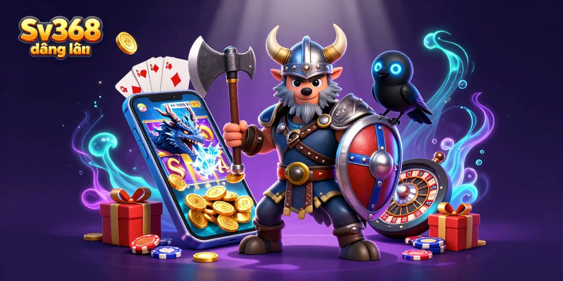 Engage in thrilling gaming with Sv368 đăng nhập at the center of an exciting casino scene filled with action.