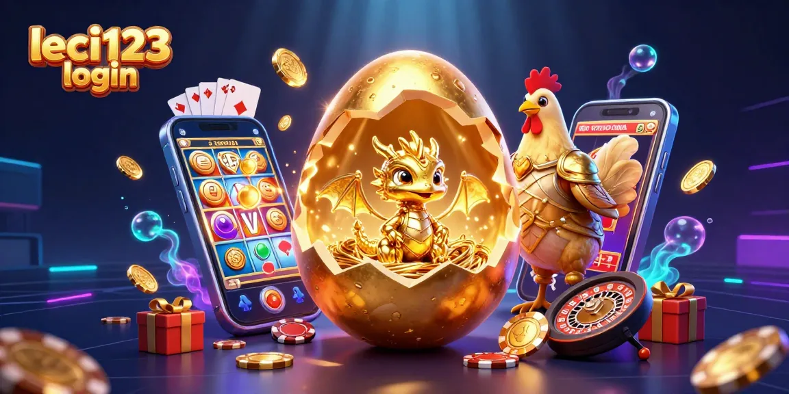 Spin the reels to win with leci123 login, showcasing a golden dragon and rich casino elements.