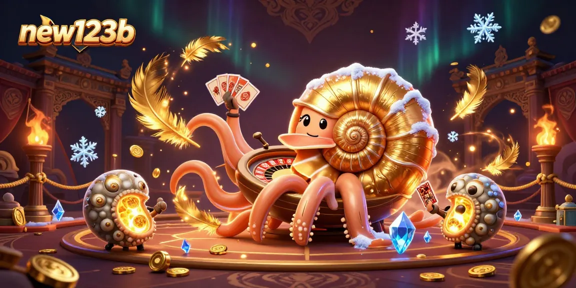 Engage in thrilling bets at new123b with golden nautilus roulette and glowing ammonite companions.