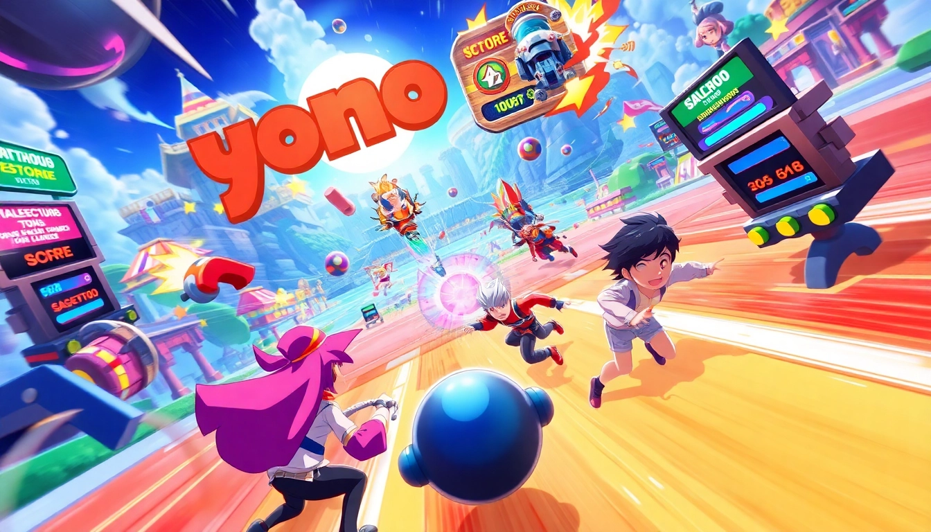Experience the thrilling action of the yono game with dynamic characters in a vibrant gaming landscape.