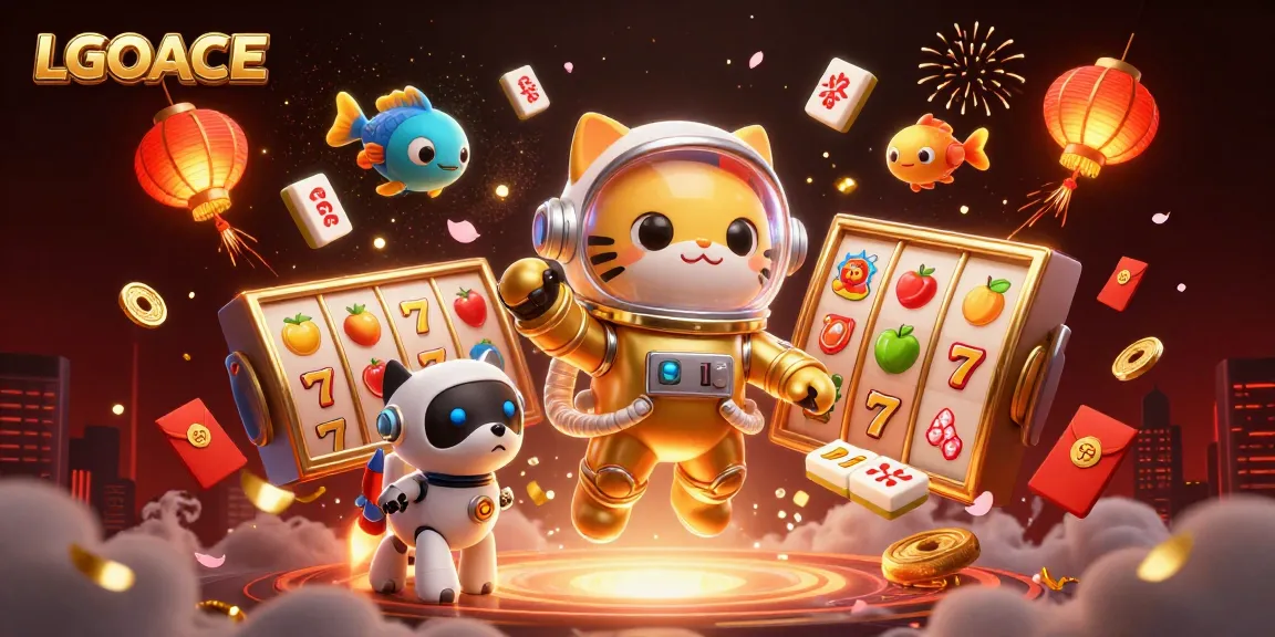 LGOACE invites players to experience thrilling slots adventures alongside a space astronaut cat.