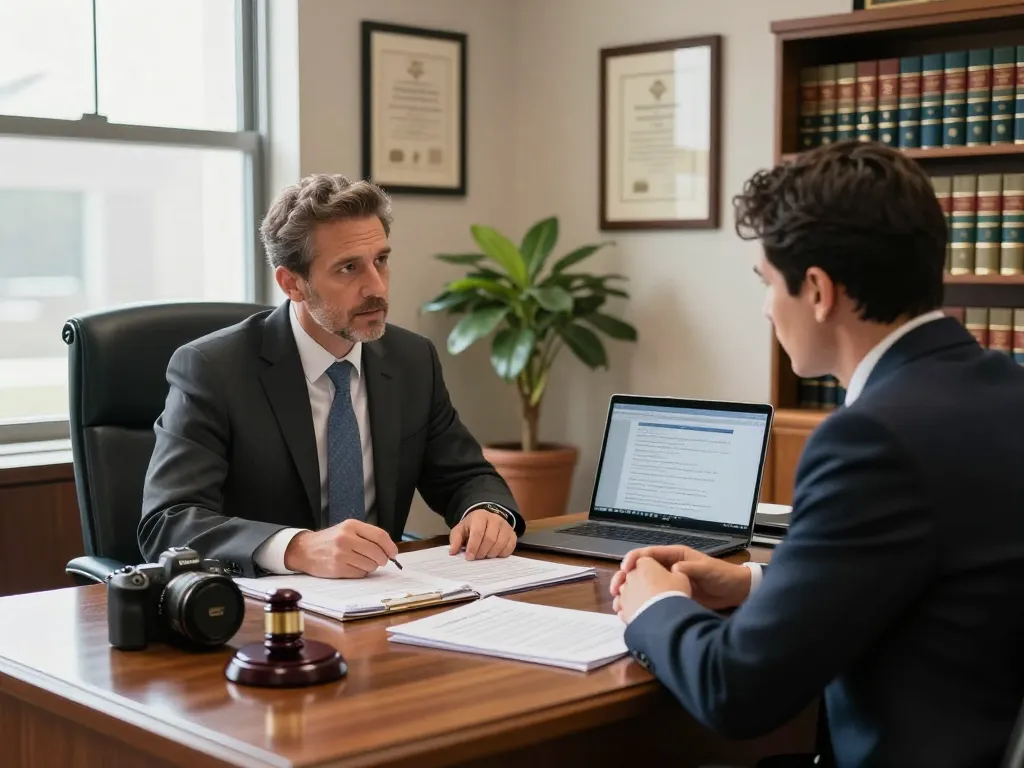 Orlando Personal Injury Lawyer consulting with a client in a professional office setting