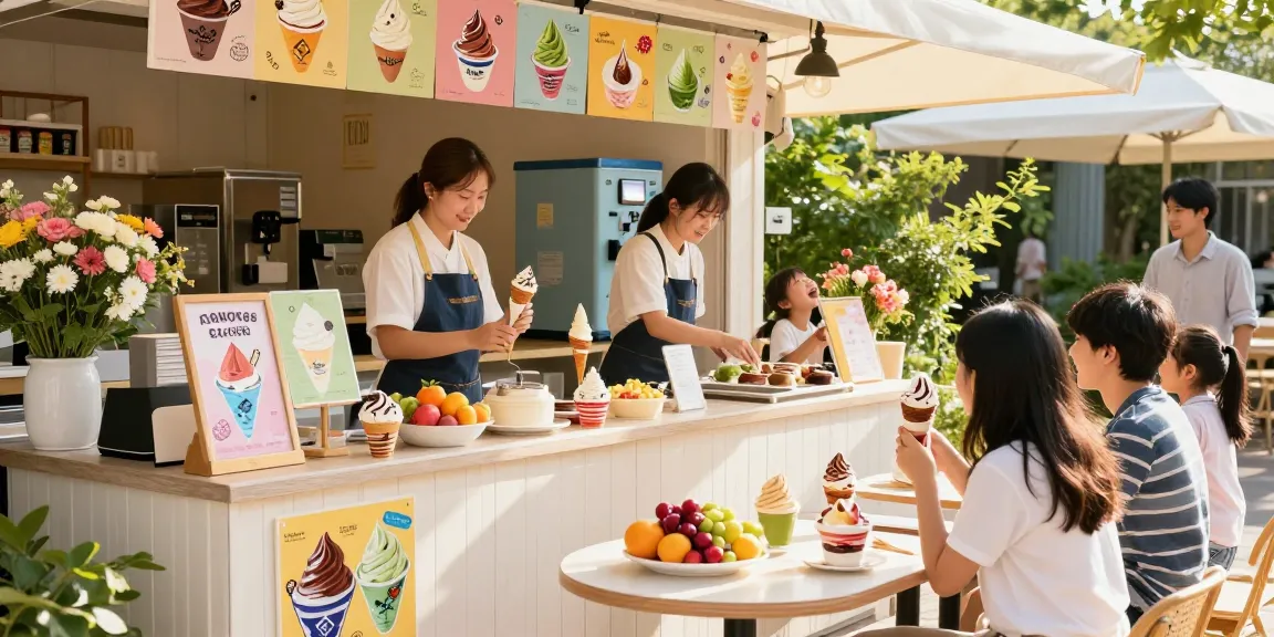 ROKOK88 login to explore delicious ice cream flavors at vibrant outdoor shop.