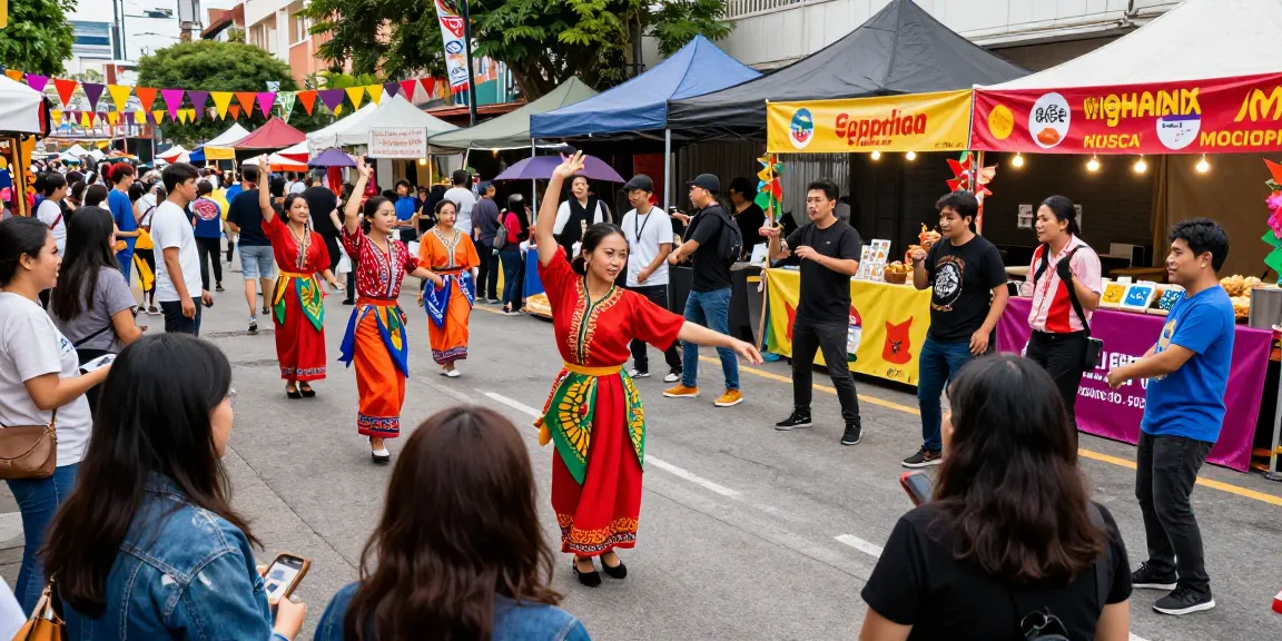Experience the vibrant cultural exchange at https://hanadultalk.com as attendees celebrate Asian cultures in Spanish.