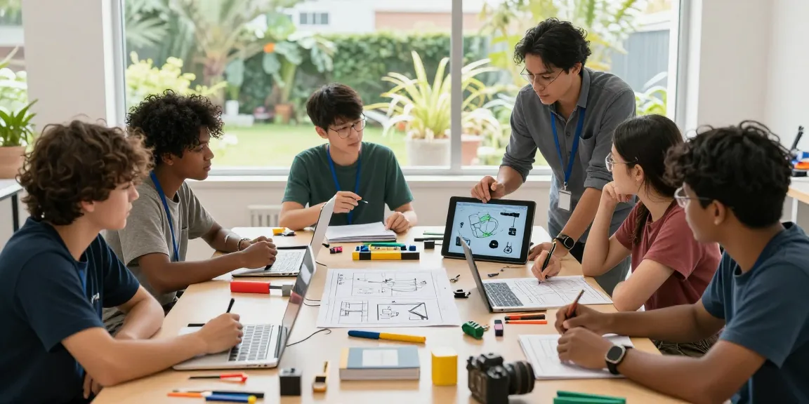 Apprenticeship opportunities showcased with diverse young learners collaborating in a hands-on workshop.