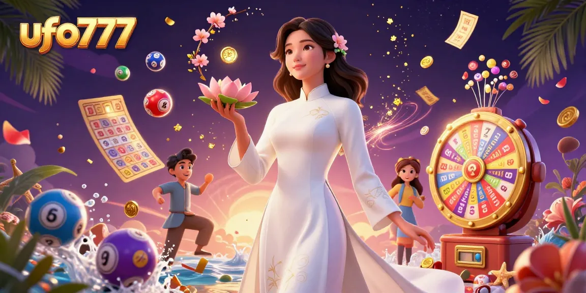 Experience thrilling gameplay with ufo777, showcasing vibrant lottery elements in a dynamic casino scene.