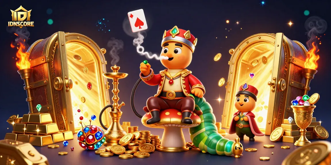 Engage with IDNSCORE's thrilling gaming experience through a vibrant casino illustration.