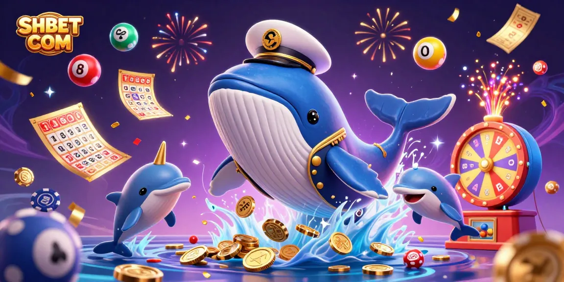 Experience the thrilling atmosphere of SHBET COM with casino elements and magical characters in a vibrant celebration.