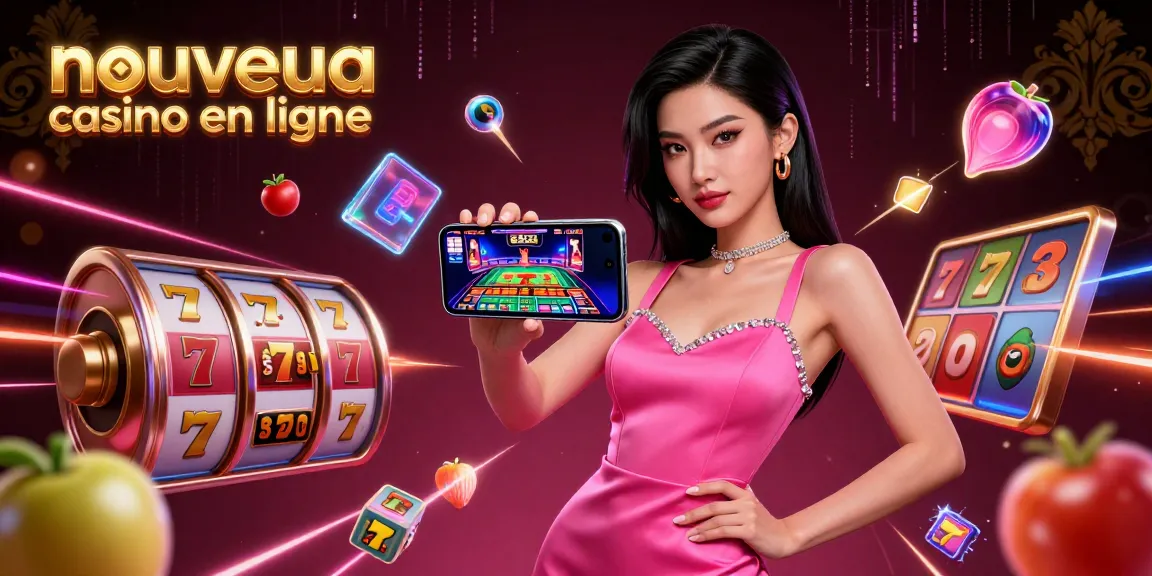 Découvrez l'excitation du nouveau casino en ligne avec une femme éblouissante participant à des jeux avec croupiers en direct.