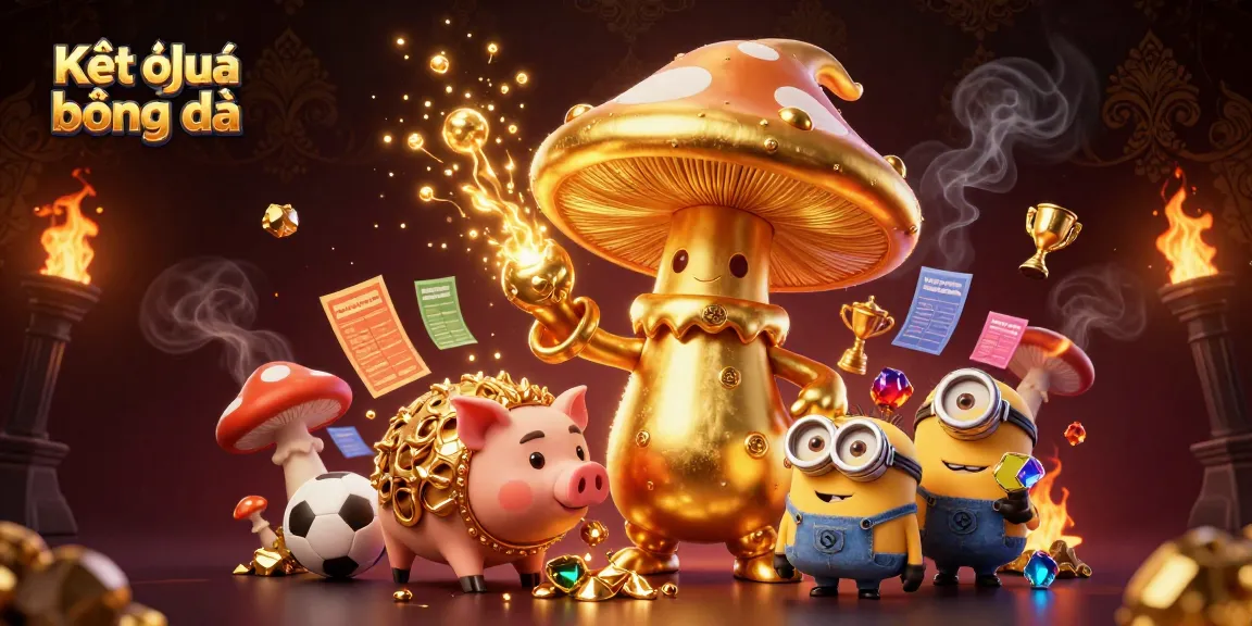 Experience Kết quả bóng đá with vibrant sports betting elements in a magical 3D scene.