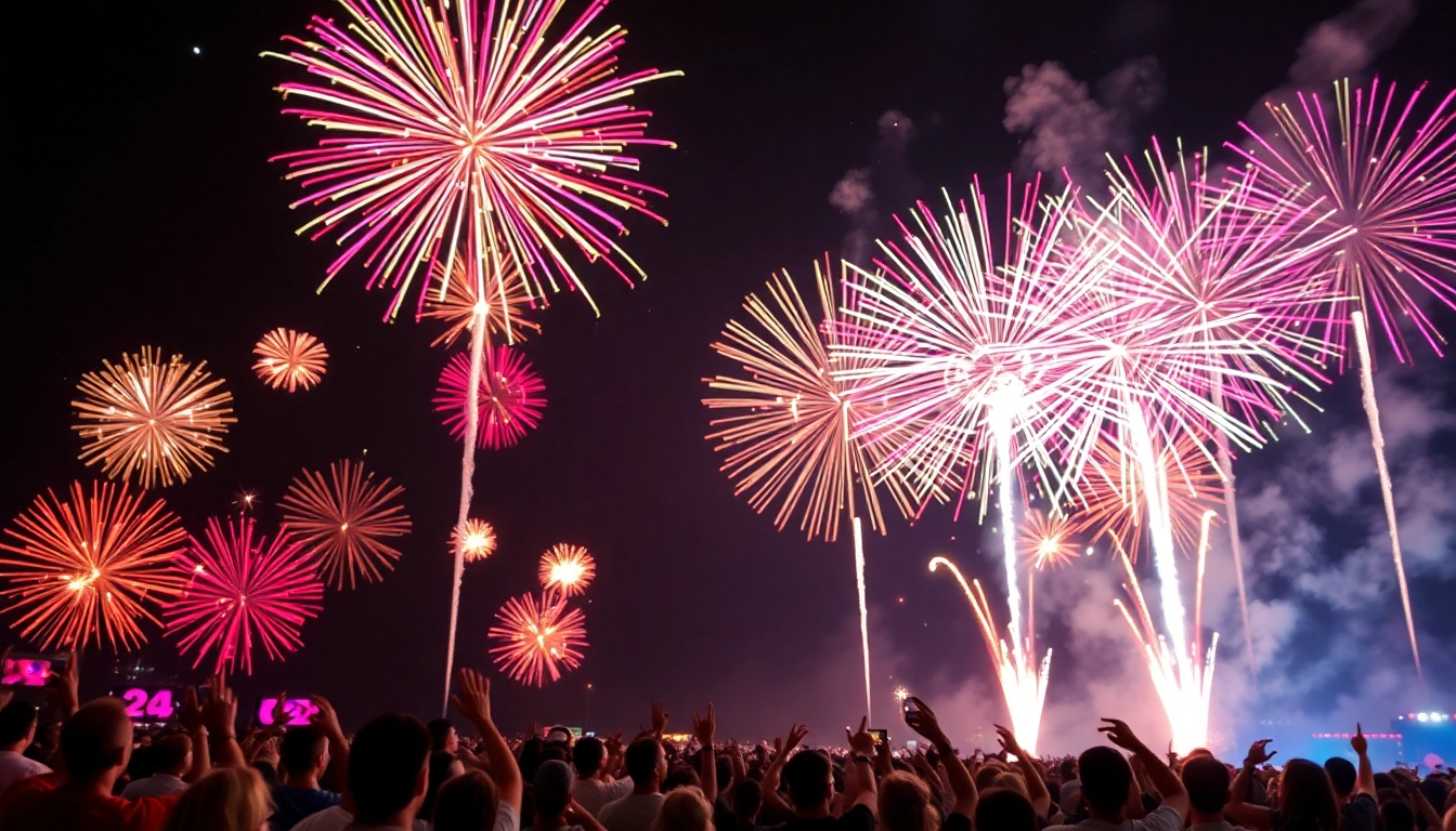 Exciting display of wholesale fireworks illuminating the night sky, capturing vibrant colors and energy. related image