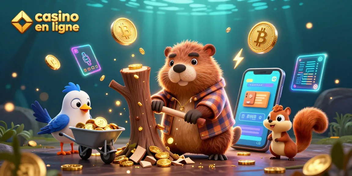Joue au casino en ligne et collecte des pièces d'or dans une scène dynamique avec des personnages mignons.