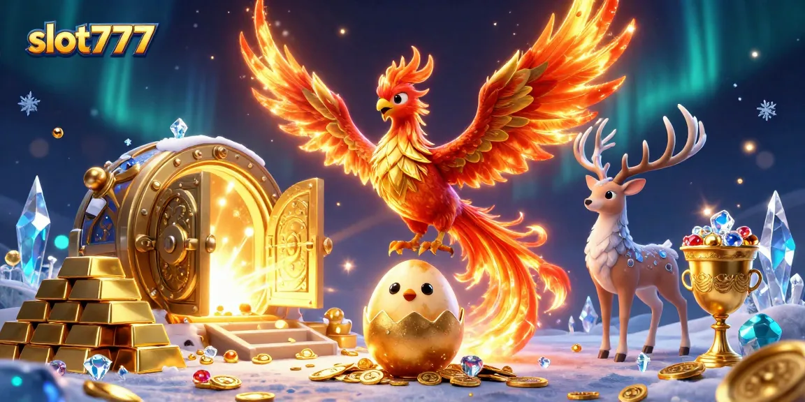 Menangkan slot777 dengan tampilan menarik dari phoenix dan harta berkilau di kasino.