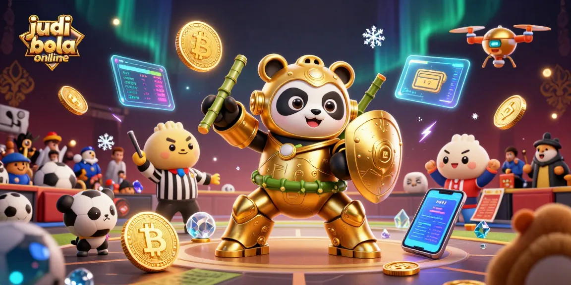 Experience thrilling judi bola online action with vivid sports elements and dynamic 3D illustration.