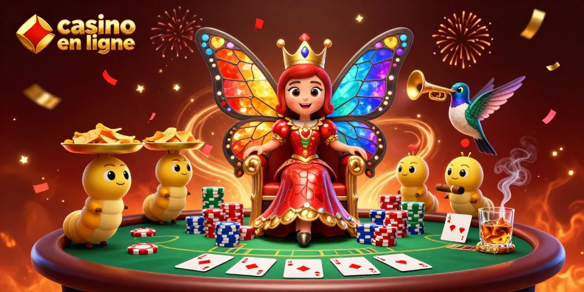 Casino en ligne : Vivez l'expérience de jeu avec la reine des papillons et des croupiers
