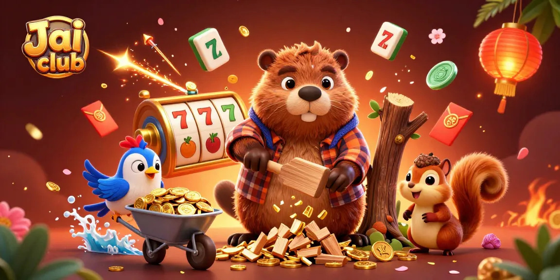 Engage in thrilling gaming with Jai club's vibrant 3D casino adventure illustration.