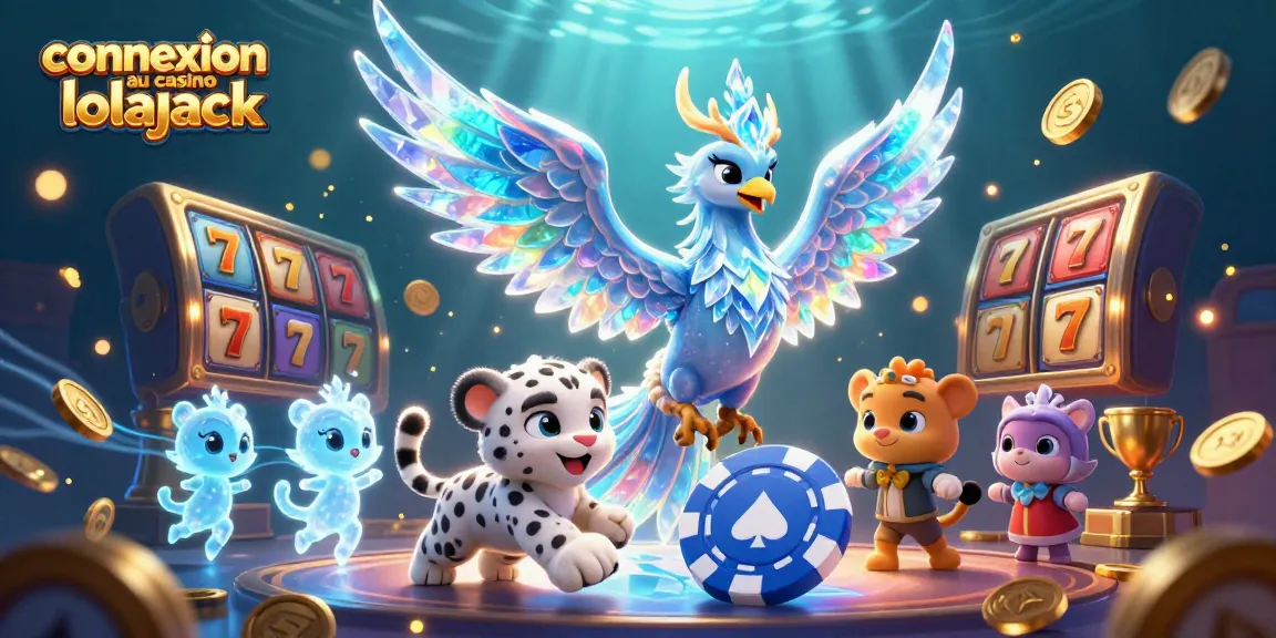 Experience the thrill of connexion au casino lolajack with vibrant 3D characters and slots in a dynamic scene.
