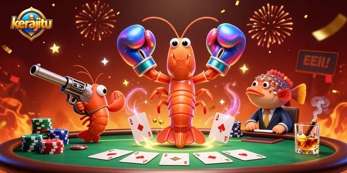 Menggandeng kerajitu, pengalaman kasino yang mendebarkan dengan karakter 3D udang mantis dan teman-temannya di meja poker.