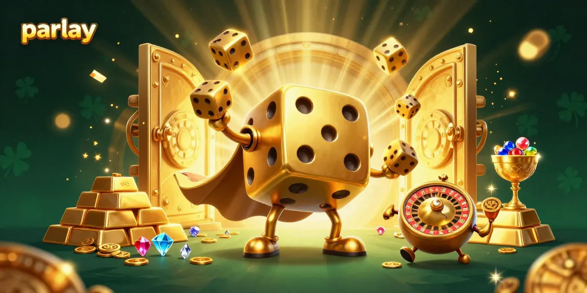 Engage with parlay betting strategies illustrated through a vibrant 3D casino scene.