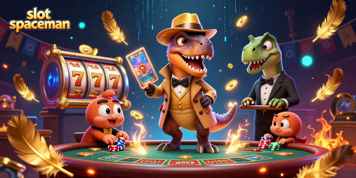 Experience the excitement of slot spaceman with animated 3D characters at a blackjack table.