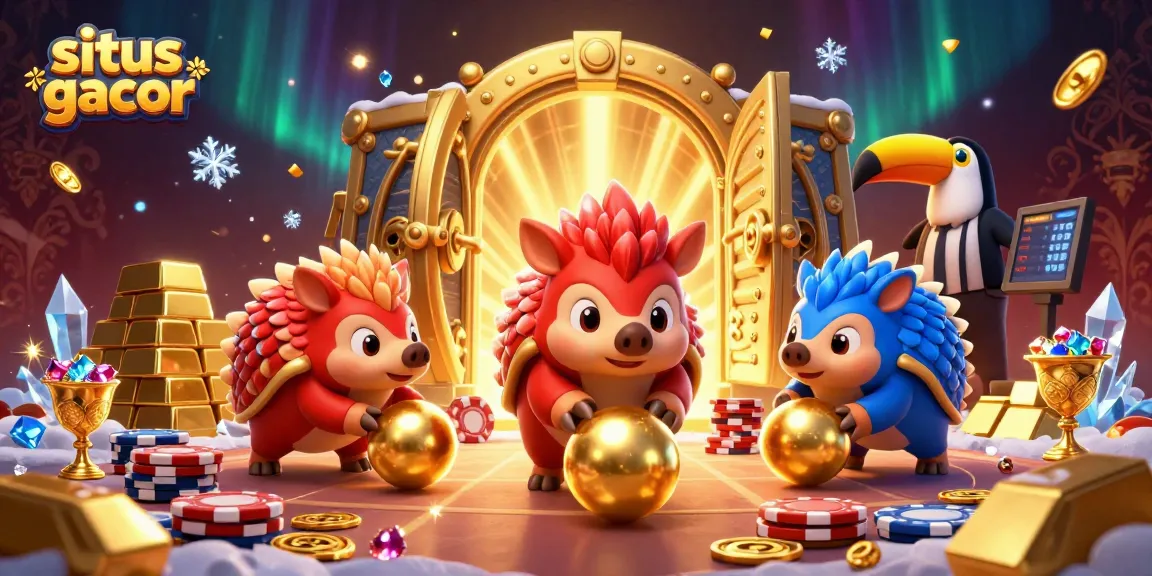 Experience the thrill of situs gacor with rival pangolins amid gold treasures and dynamic casino action.