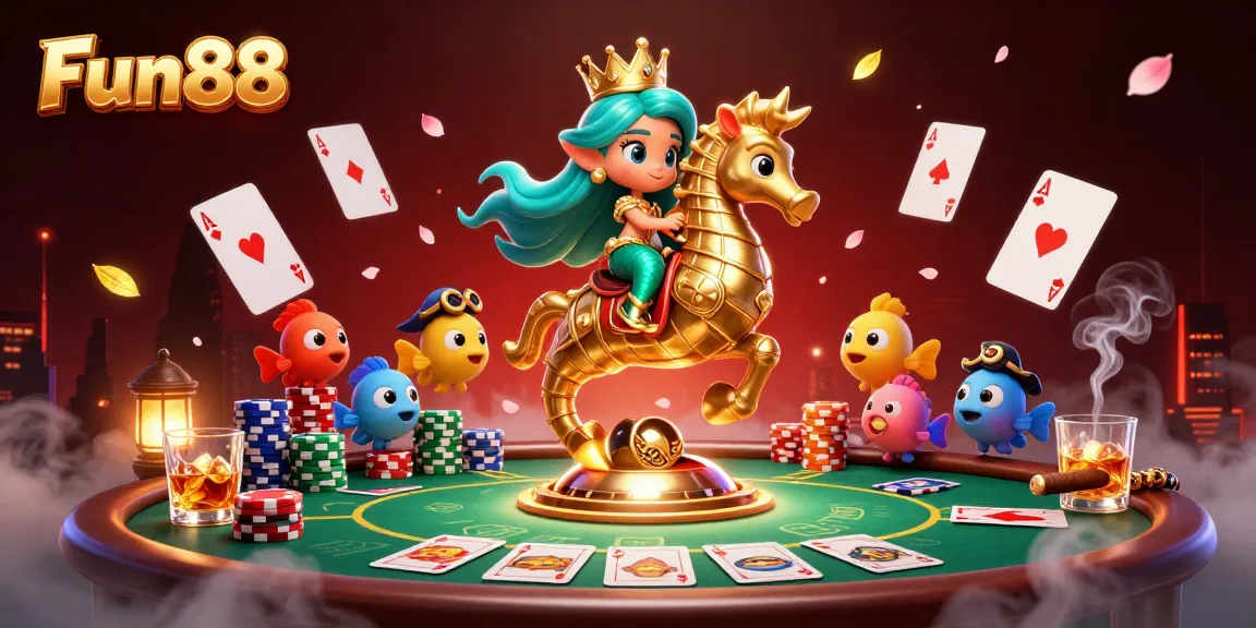 Join Fun88's thrilling world of gambling with colorful, engaging casino characters and elements.