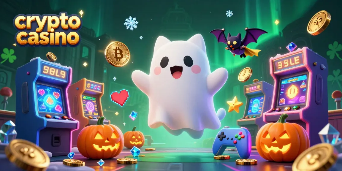 Créez des gains au crypto casino avec un chat fantôme et un vampire élégant dans un univers animé.